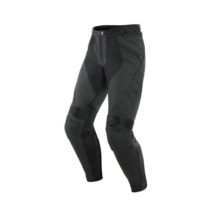 PONY 3 PELLE PANTS-076-BLACK-MATT DAINESE