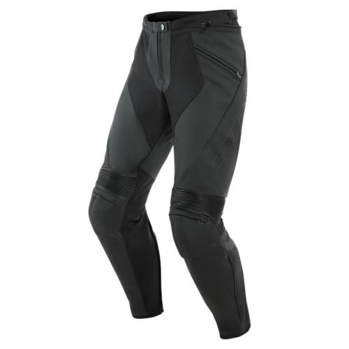 PONY 3 PELLE PANTS-076-BLACK-MATT DAINESE