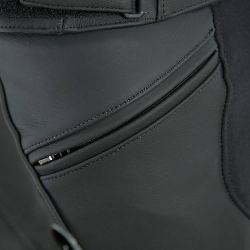 PONY 3 PELLE PANTS-076-BLACK-MATT DAINESE