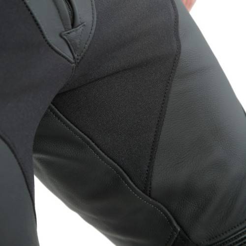 PONY 3 PELLE PANTS-076-BLACK-MATT DAINESE