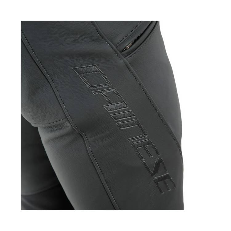 PONY 3 PELLE PANTS-076-BLACK-MATT DAINESE