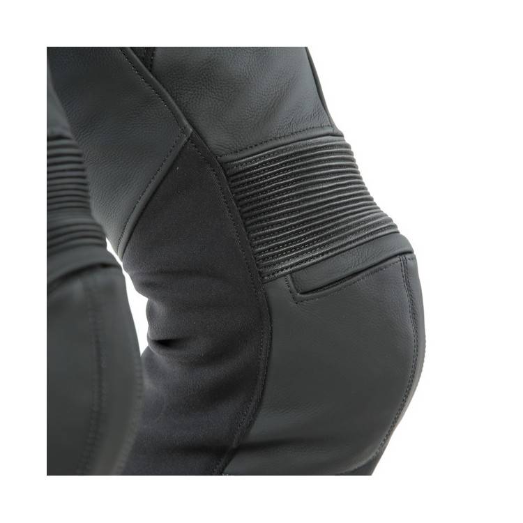 PONY 3 PELLE PANTS-076-BLACK-MATT DAINESE