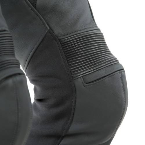 PONY 3 PELLE PANTS-076-BLACK-MATT DAINESE