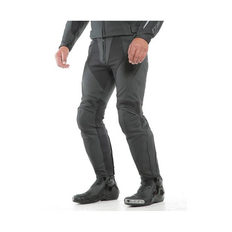 PONY 3 PELLE PANTS-076-BLACK-MATT DAINESE