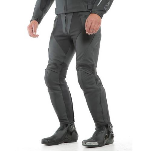 PONY 3 PELLE PANTS-076-BLACK-MATT DAINESE