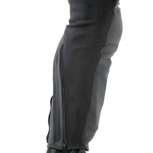 PONY 3 PELLE PANTS-076-BLACK-MATT DAINESE