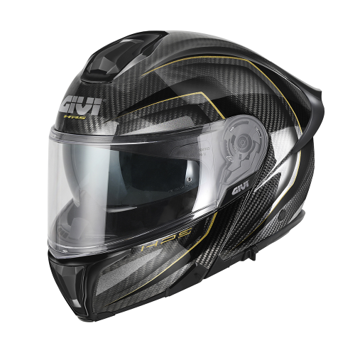 CASCO MODULARI CARBONIO X50 NERO ORO | GIVI | HX50DCRBN