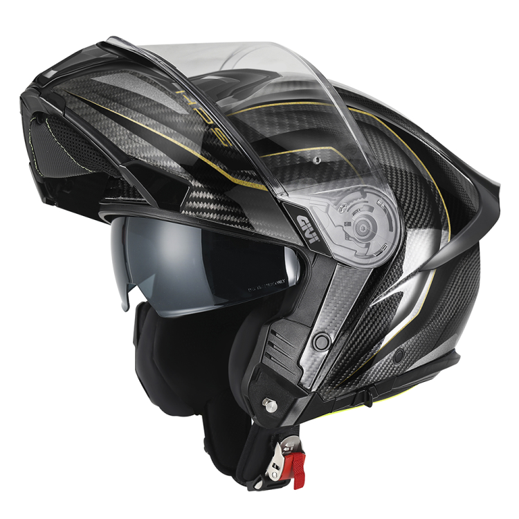 CASCO MODULARI CARBONIO X50 NERO ORO | GIVI | HX50DCRBN