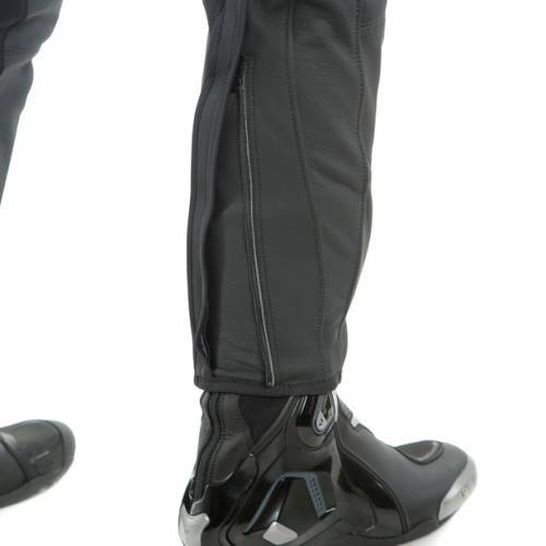 PONY 3 PELLE PANTS-076-BLACK-MATT DAINESE