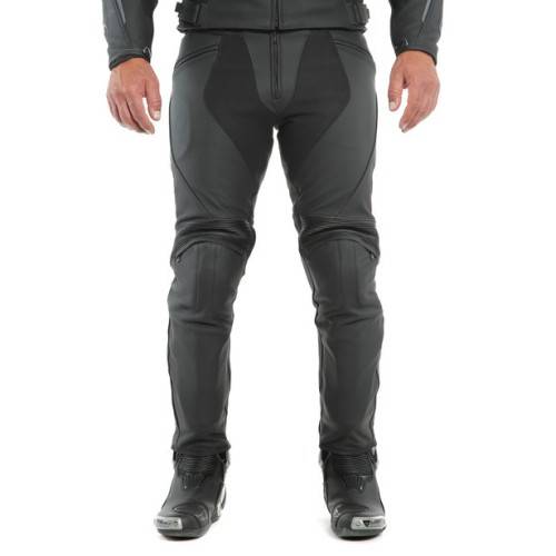 PONY 3 PELLE PANTS-076-BLACK-MATT DAINESE