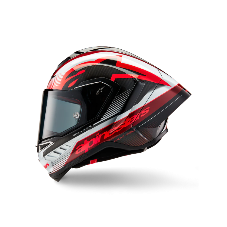 SUPERTECH R10 TEAM HELMET ECE06/DOT/FIM BLK/CRB/RED/WH GLOSS | ALPINESTARS