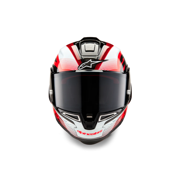 SUPERTECH R10 TEAM HELMET ECE06/DOT/FIM BLK/CRB/RED/WH GLOSS | ALPINESTARS
