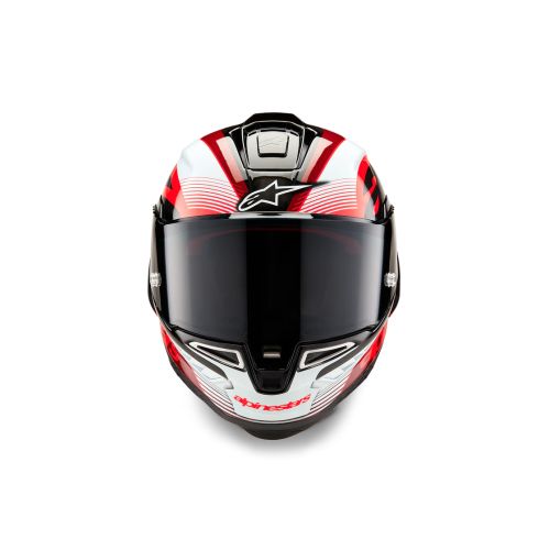 SUPERTECH R10 TEAM HELMET ECE06/DOT/FIM BLK/CRB/RED/WH GLOSS | ALPINESTARS