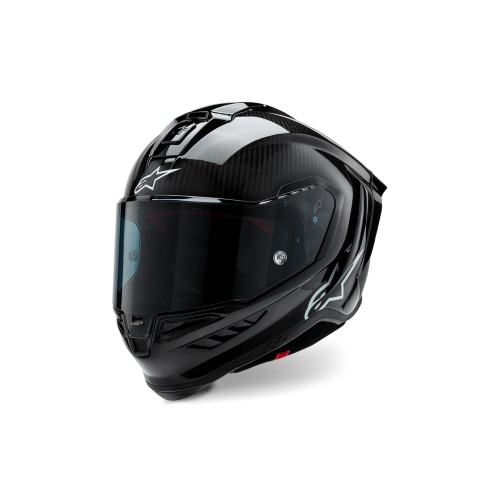SUPERTECH R10 SOLID HELMET ECE06/DOT/FIM BLACK CARBON M&G | ALPINESTARS