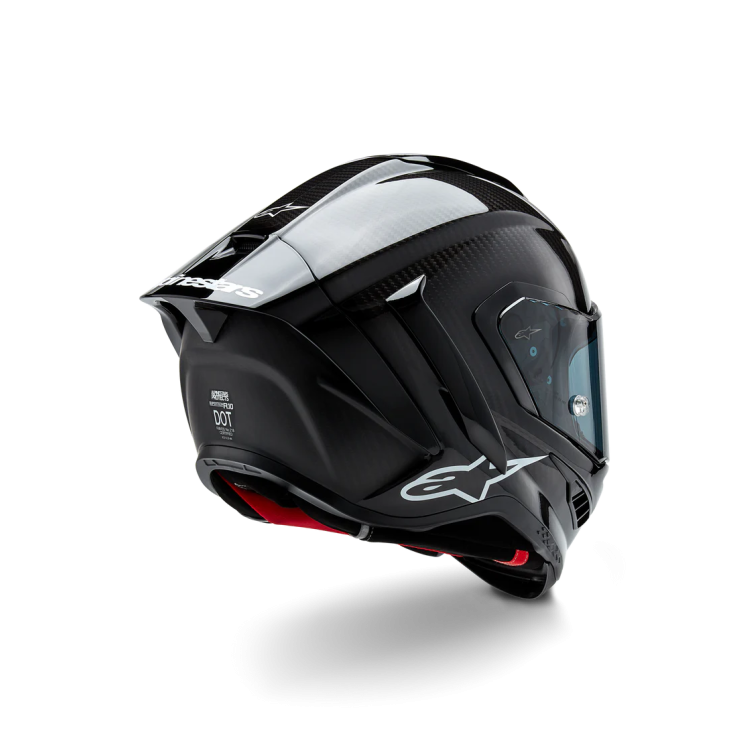 SUPERTECH R10 SOLID HELMET ECE06/DOT/FIM BLACK CARBON M&G | ALPINESTARS