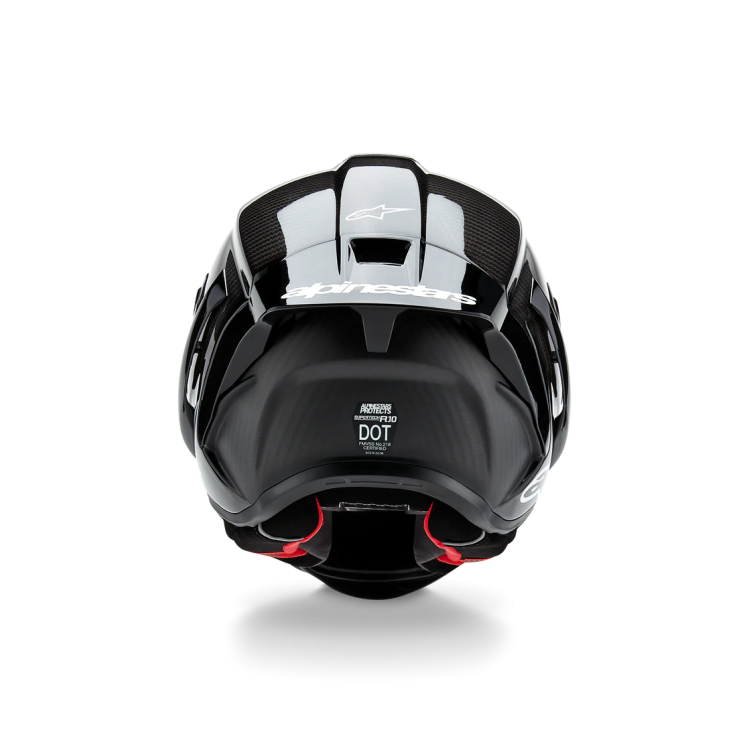 SUPERTECH R10 SOLID HELMET ECE06/DOT/FIM BLACK CARBON M&G | ALPINESTARS