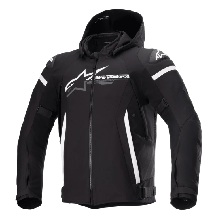 ZACA WATERPROOF JACKET BLACK WHITE | ALPINESTARS