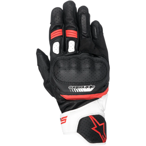 SP-5 GLOVES BLACK WHITE RED | ALPINESTARS