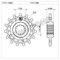 PIGNONE OE C/GOMMA - 520 Z 17 | OGNIBENE |  MPN 367242R17