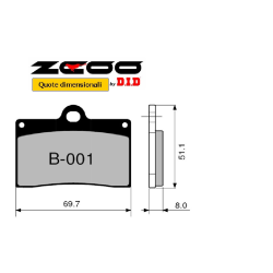 COPPIA PASTIGLIE RACING B001 EX | OGNIBENE |  MPN 45B00100