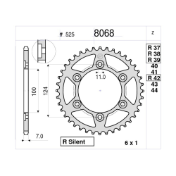 CORONA ACCIAIO OE C/GOMMA - 525 Z 39 | OGNIBENE |  MPN 368068R39