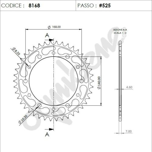 CORONA ACCIAIO - 525 Z 42 | OGNIBENE |  MPN 368168042