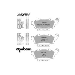 COPPIA PASTIGLIE FRENO NISSIN ST SP 8,6 | OGNIBENE |  MPN 442P250F2