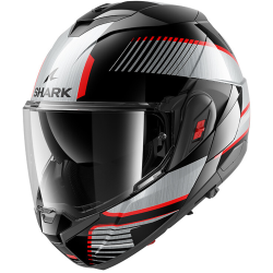CASCO MODULARE OXO SIKTER BLACK CHROM SILVER | SHARK HELMETS