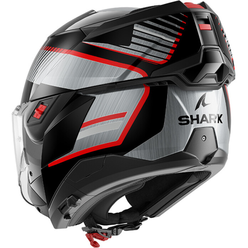 CASCO MODULARE OXO SIKTER BLACK CHROM SILVER | SHARK HELMETS