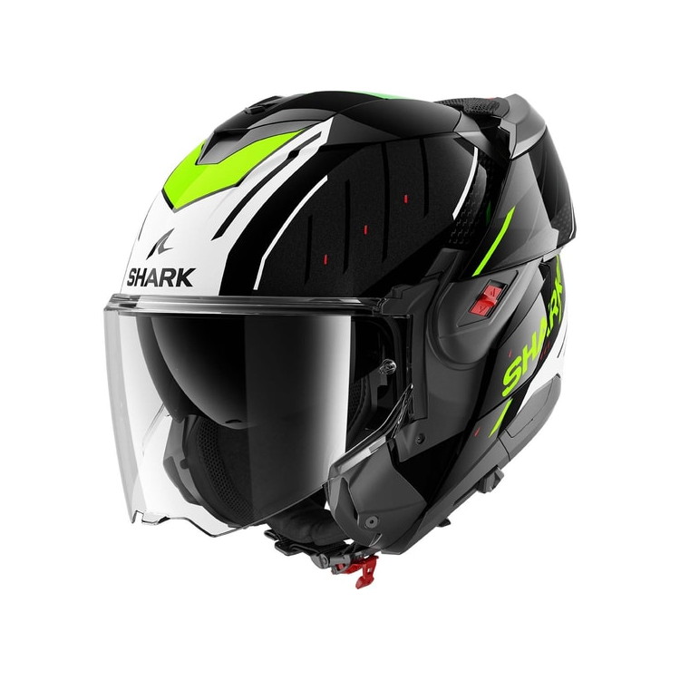 CASCO MODULARE OXO RYDGER BLACK WHITE YELLOW | SHARK HELMETS