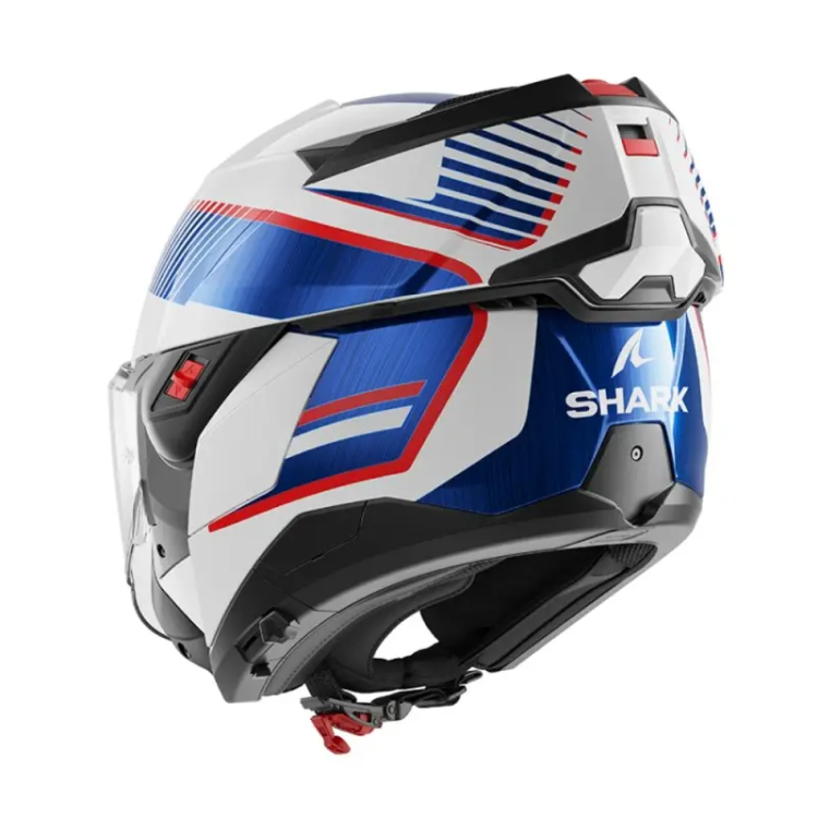 CASCO MODULARE OXO SIKTER WHITE CHROME BLUE | SHARK HELMETS