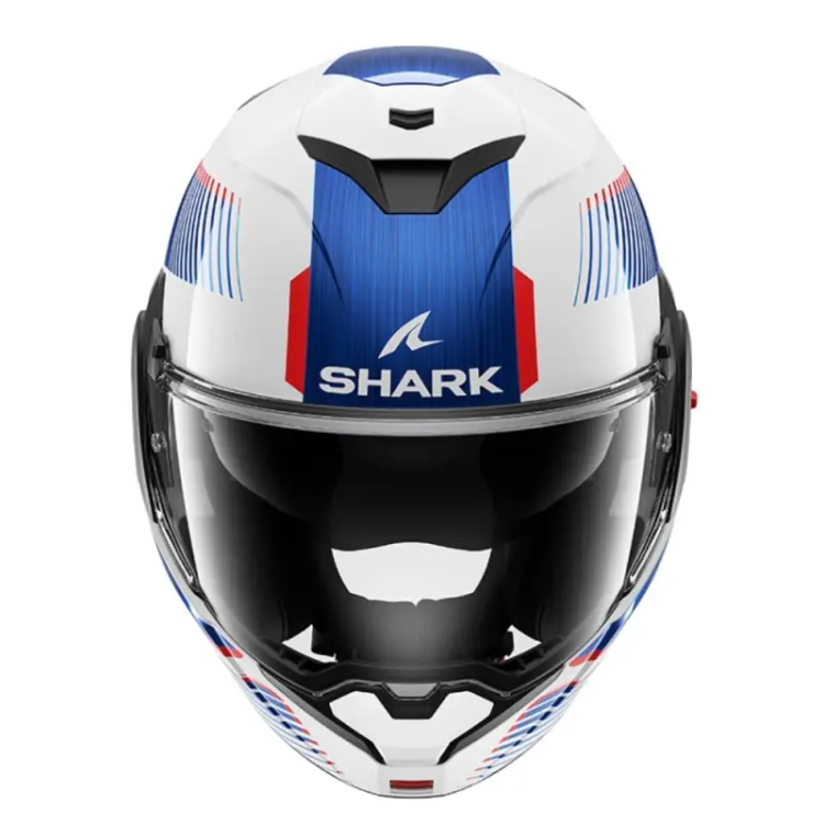 CASCO MODULARE OXO SIKTER WHITE CHROME BLUE | SHARK HELMETS
