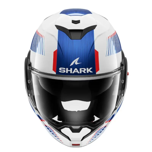 CASCO MODULARE OXO SIKTER WHITE CHROME BLUE | SHARK HELMETS