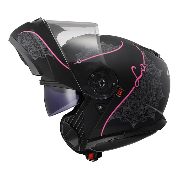 CASCO MODULARE LS2 FF908 STROBE II LUX M.BLACK PINK-06  | LS2