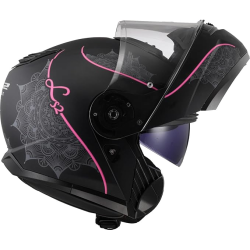 CASCO MODULARE LS2 FF908 STROBE II LUX M.BLACK PINK-06  | LS2
