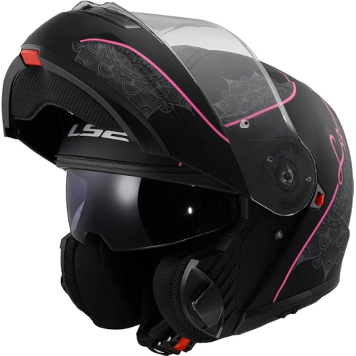 CASCO MODULARE LS2 FF908 STROBE II LUX M.BLACK PINK-06  | LS2