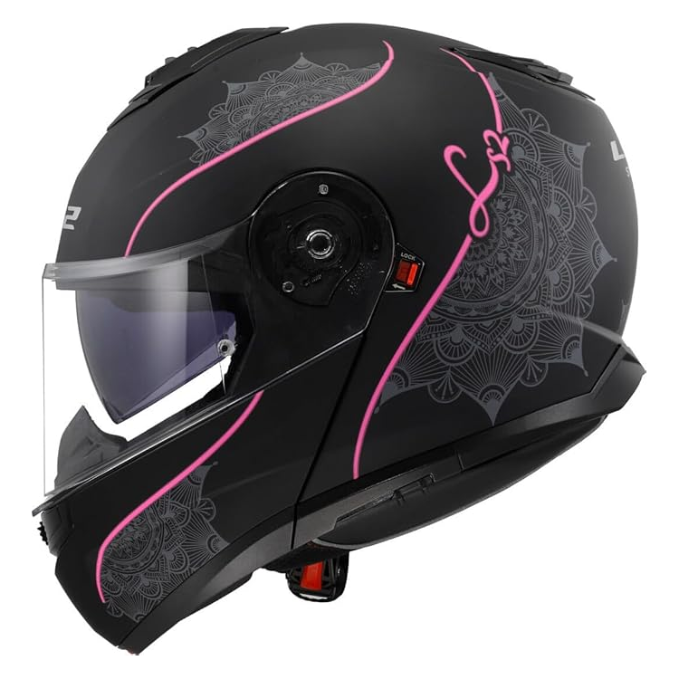 CASCO MODULARE LS2 FF908 STROBE II LUX M.BLACK PINK-06  | LS2