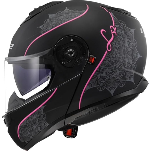 CASCO MODULARE LS2 FF908 STROBE II LUX M.BLACK PINK-06  | LS2