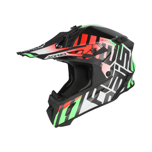 CASCO ACERBIS STEEL CARBON 2206 VERDE ROSSO | ACERBIS