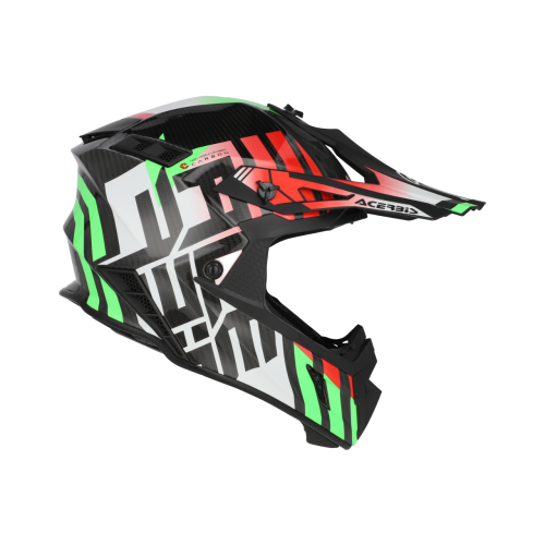 CASCO ACERBIS STEEL CARBON 2206 VERDE ROSSO | ACERBIS