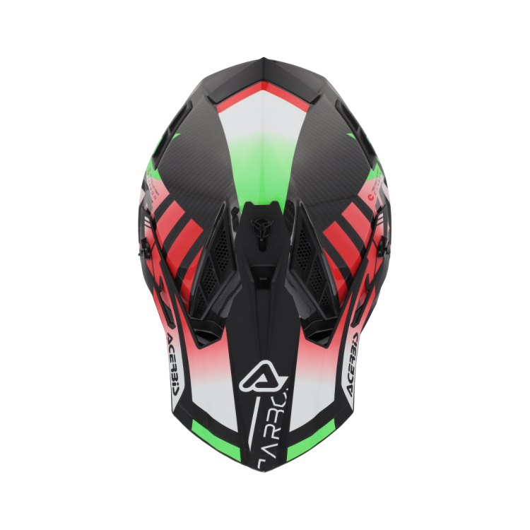 CASCO ACERBIS STEEL CARBON 2206 VERDE ROSSO | ACERBIS