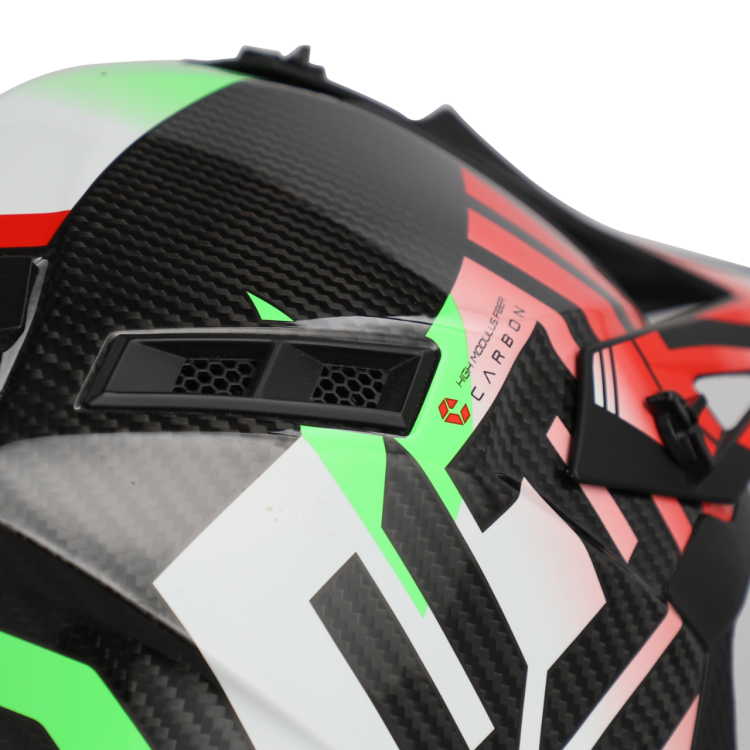 CASCO ACERBIS STEEL CARBON 2206 VERDE ROSSO | ACERBIS