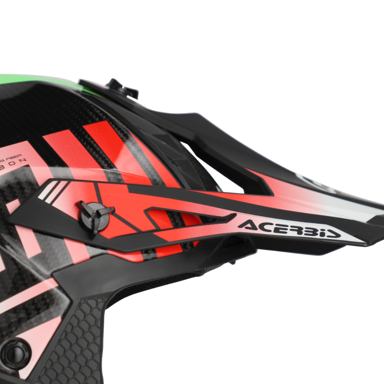 CASCO ACERBIS STEEL CARBON 2206 VERDE ROSSO | ACERBIS