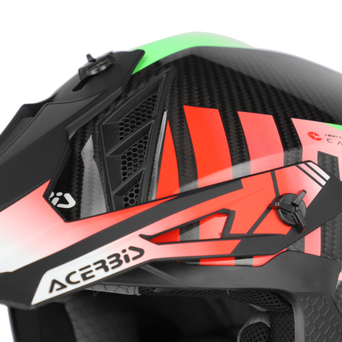 CASCO ACERBIS STEEL CARBON 2206 VERDE ROSSO | ACERBIS