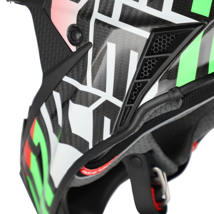 CASCO ACERBIS STEEL CARBON 2206 VERDE ROSSO | ACERBIS