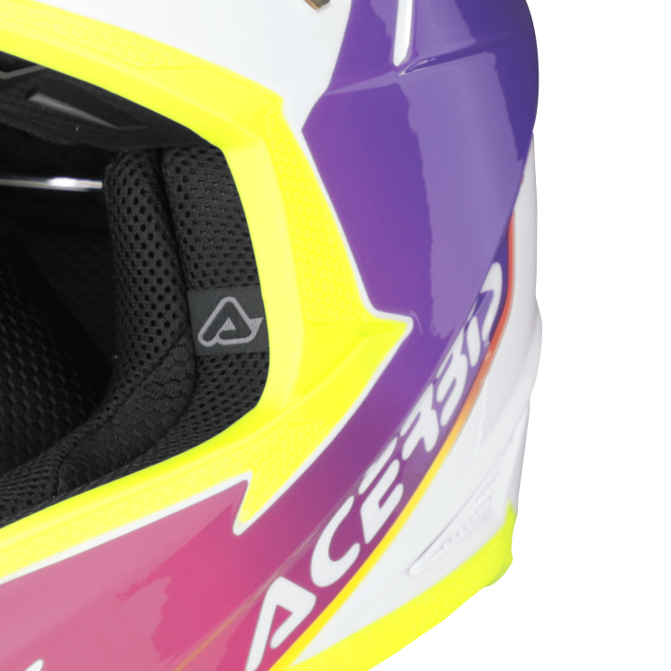 CASCO ACERBIS T711 BIANCO VIOLA | ACERBIS