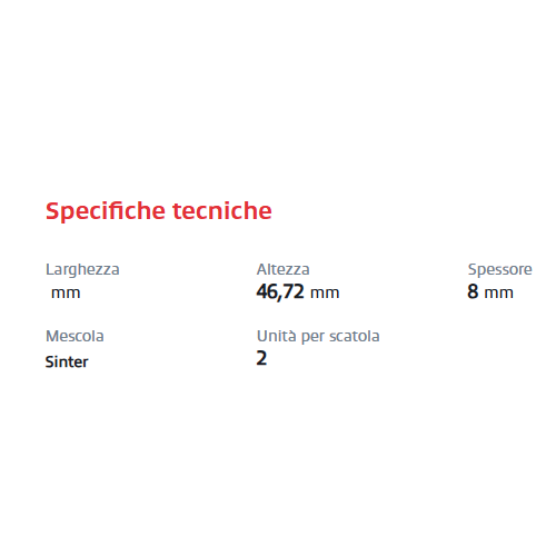 Pastiglia Brembo 07HO50LA
