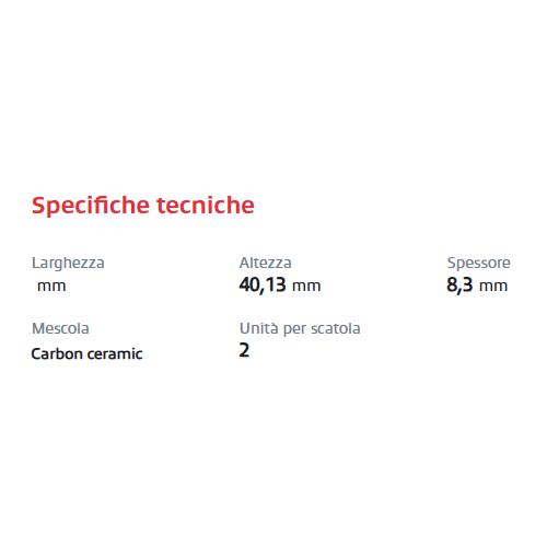 Pastiglia Brembo 07HO4308