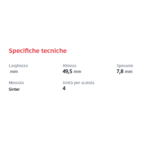 Pastiglia Brembo 07KA28LA