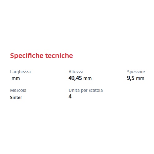 Pastiglia Brembo 07SU26SR